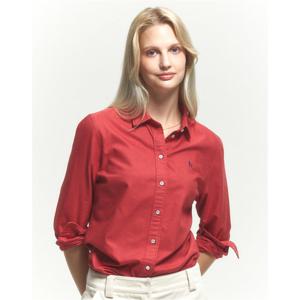 헤지스 여성 24FW 가격인하다크 핑크 옥스퍼드 긴소매 셔츠 HSSH4CC74P3