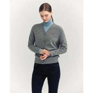 헤지스 여성 24FW 가격인하캐시미어 그레이 브이넥 가디건 HSSW4D901G2