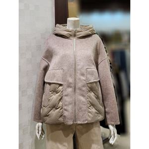 [벨라디터치][벨라디터치] V3E4DN26 울 배색 덕다운 점퍼 (P0033