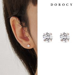 *새해특가*[도로시] 14k 모이사나이트 베이직 4프롱 귀걸이_3부