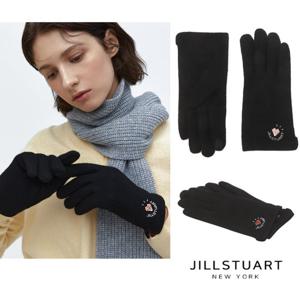 [질스튜어트] 블랙 로고장식 울혼방 스마트터치 장갑 JAGV4F211BK