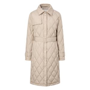 헤지스 골프 여성 24FW 품절임박베이지 여성 트렌치형 구스다운 점퍼 HWJU4D941I4