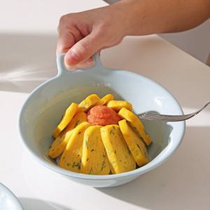 검트리 제이드 도자기 국 그릇 대접 핸들칩볼 2호 에거블루