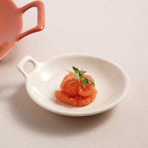 검트리 제이드 도자기 그릇 반찬 찬기 핸들쿠프 소 오프화이트