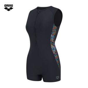 아레나 파이어워크 A4FL1LS03 BLK (주머니백 증정) 여성 일반 민소매 2부반신슈트 수영복