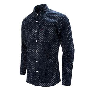 슬림)레드라인 포켓 네이비 셔츠_SV7112