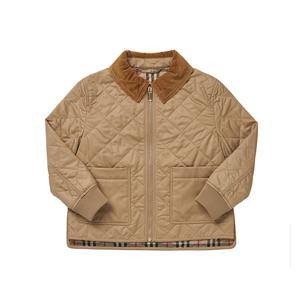 버버리 8069447 A7026 코듀로이 칼라 다이아몬드 퀼팅 아동 자켓