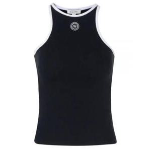 스포티앤리치 민소매 티셔츠 TO033S405SB BLACK WHITE DOM