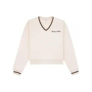 스포티앤리치 긴팔 티셔츠 VNAW237CR49 CREAM CHOCOLATE DOM