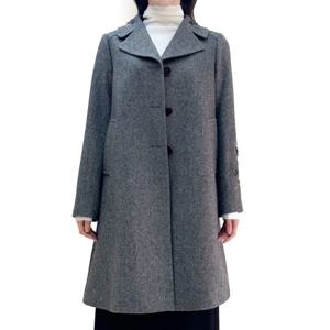 [비꼴리끄(여성)]울 해링본 자수 하프 코트 B244WH3090