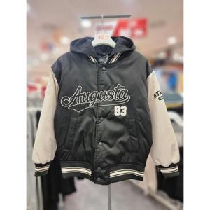 주)소이 세이브존01 톰 남아 키즈 블랙 바시티 패딩 점퍼 24W0105