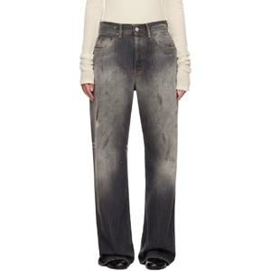 25 FW 아크네 여성 블랙 루즈 핏 데님 진 251129F069023