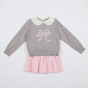 로엠걸즈 쟈카드 풀오버 스커트 세트 RGSM2511P