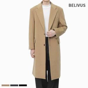 빌리버스 남성 싱글 코트 울 혼방 정장 롱코트 BAX175