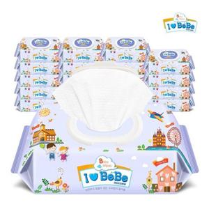 [아이러브베베]보라 80매 20팩 캡형 아기물티슈