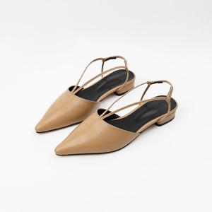 [신난다슈] 여성 구두 슬링백 힐 2cm 스틸레토 플랫 뮬 샌들 펌프스 낮은굽 NF255202 베이지