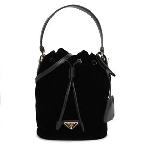 라프리마 프라다 여성 나파 가죽 디테일 벨벳 미니백 1BE067-2C7Q-F0002-WOM