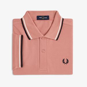 [M3600] 트윈 팁 프레드페리 셔츠 - 퍼티 핑크/에크루/네이비 (Y63) AFPM2513600-Y63