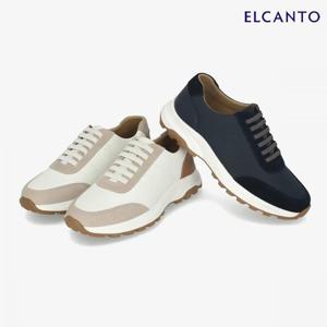 엘칸토  (LCMS54U513) 남성 소가죽 베이직 스니커즈 4cm