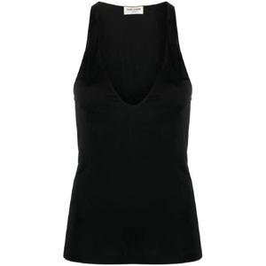 25 FW 생로랑 U넥 세미 시스루 탱크 탑 770861Y7F98 TP432349882