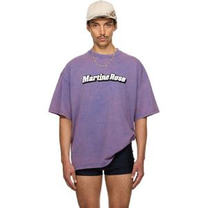 25 FW 마틴로즈 남성   퍼플 오버사이즈 티셔츠 252892M213001