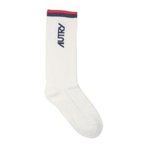 오트리 자카드 로고 양말 SOPUE8FS WHITE