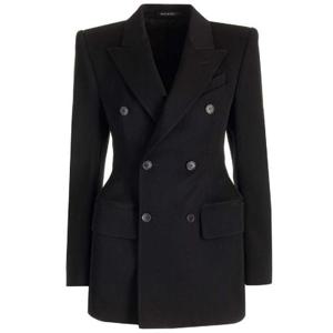 Balenciaga Hourglass 더블 브레스티드 재킷 768891TPT24 1000 TP944400425