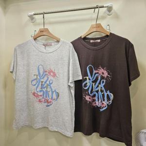 스테파니 HC07 티아이 리본 나염 라운드 티 A25TS5262