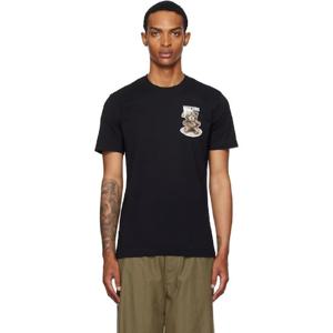 25 FW 모스키노 남성 블랙 테디베어 티셔츠 252720M213012