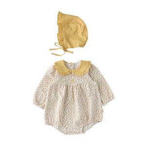 밍크뮤HB(YE)쁘띠가든플라워SET바디슈트(35A1360407)출산선물 백일 유아동의류 모자