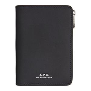 25 FW 아페쎄 남성 블랙 스테판 지퍼 카드 지갑 252252M163002