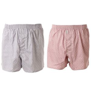 와코루 2매세트 면80수 톤온톤 로고나염 남성 써포트망 트렁크(WMP5426B)