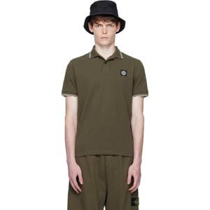 25 FW 스톤아일랜드 남성 카키 2200007 오가닉 코튼 피케 폴로 셔츠 252828M212009