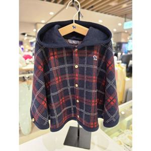 [블루독베이비] 25 FW(레드)클래식체크 판초(45A1910401)백일 돌 망토 조카 유아 아가옷 선물 (45A1910401)