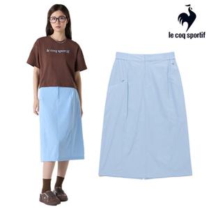 [르꼬끄] 여성 레귤러핏 우븐 미디기장 스커트 QQ322OSK71_LBL