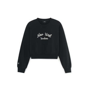 MLB  (3FMTB2454-50BKS) 여성 베이직 레터링 크롭 맨투맨