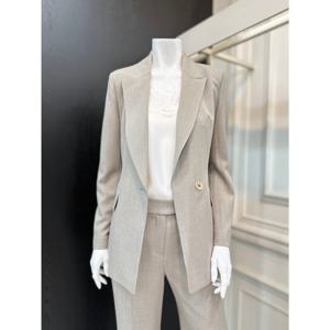 [린]원버튼 심플 자켓(LCJKPI4300/멜란지베이지)_DG