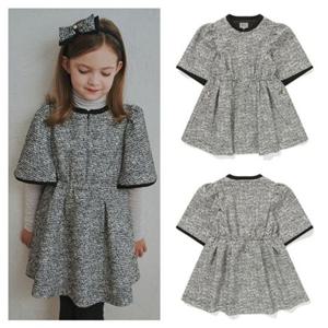 [빈BEEN]HP BZ54OP04BK 블랙 트위드 케이프 원피스PG