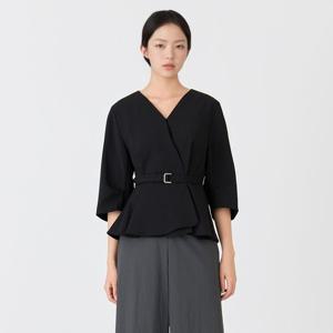[TAG 285000원][케이엘바이린] 르네 브이넥 벨티드 블라우스 KWBLPI4600