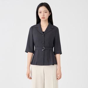 [TAG 313000원][케이엘바이린] 프렌 오픈카라 벨티드 블라우스 KWBLPH4500