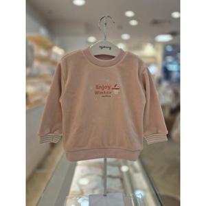 아가방 세이브존03 아가방 핑크 제프 데이 골 벨로아 기모 맨투맨 티셔츠 AT01R751005A