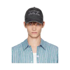25 FW 마틴로즈 남성 블랙 시그니처 볼캡 252892M139011