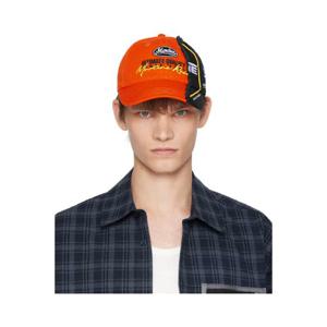 25 FW 마틴로즈 남성 오렌지   블랙 콜라주 볼캡 252892M139006