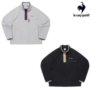 [르꼬끄] 남녀공용 플리스 우븐믹스 루즈 하프집업 QQ423LFSO3