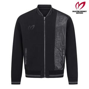 마스터바니  (411D3SD308) 남성 에코레더 엠보 레터링 집업 가디건