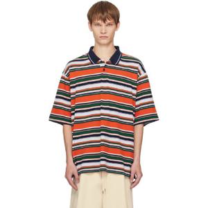 25 FW 마틴로즈 남성 멀티컬러 오버사이즈 폴로 셔츠 252892M212008