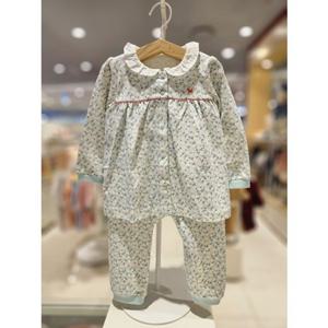 블루독베이비[hu] 25.FW겨울신상 MN)폼폼플라워내의 45C70-054-09 유아내의 신생아내복 실내복 출산선물