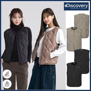디스커버리 25년 겨울 신상 여성 디하스 튜브 다운 경량 패딩베스트/레귤러핏/퀼팅/조끼/U넥/기능성캐주얼 DWDV74056-DXMIA