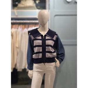 클리지 세이브존03 클리지 집업 소매배색 가디건 ATCO7WKC23A