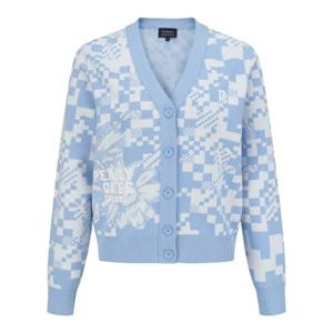 M 파리게이츠골프자켓 NQC 521D1SD204_BL 여성 체커보드 플로럴 자카드 크롭 가디건
